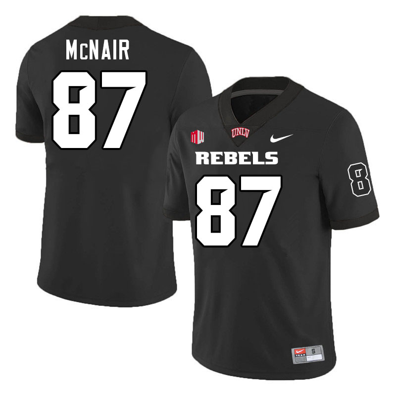 #87 Tavian McNair UNLV Rebels College Football Jersey Stitched-Black
